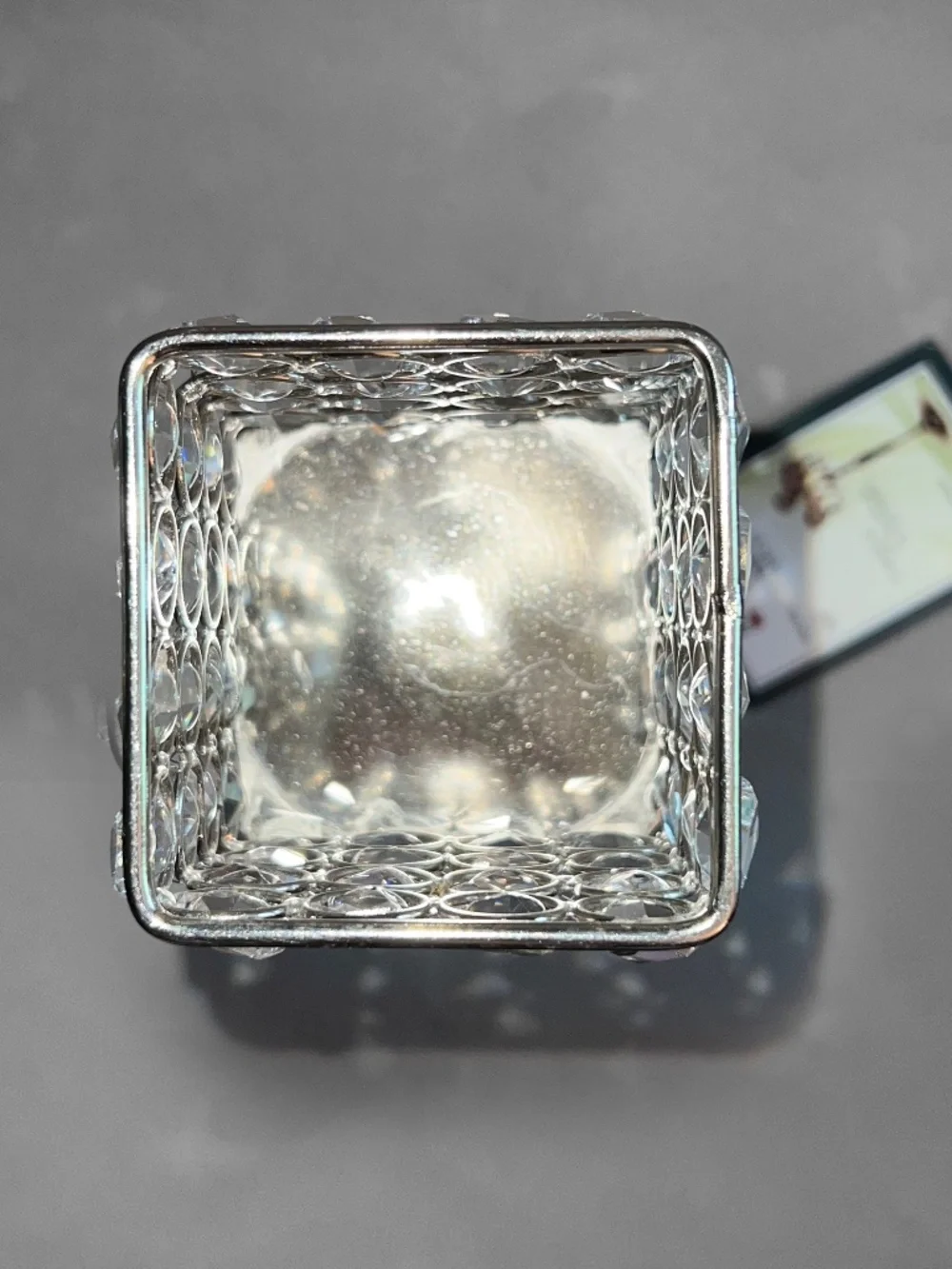 HomeTrendz 2 Square Crystal Pedestal Candle Holders